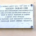Szeder Fábián emléktáblája, Komáromfüss [Trávnik]